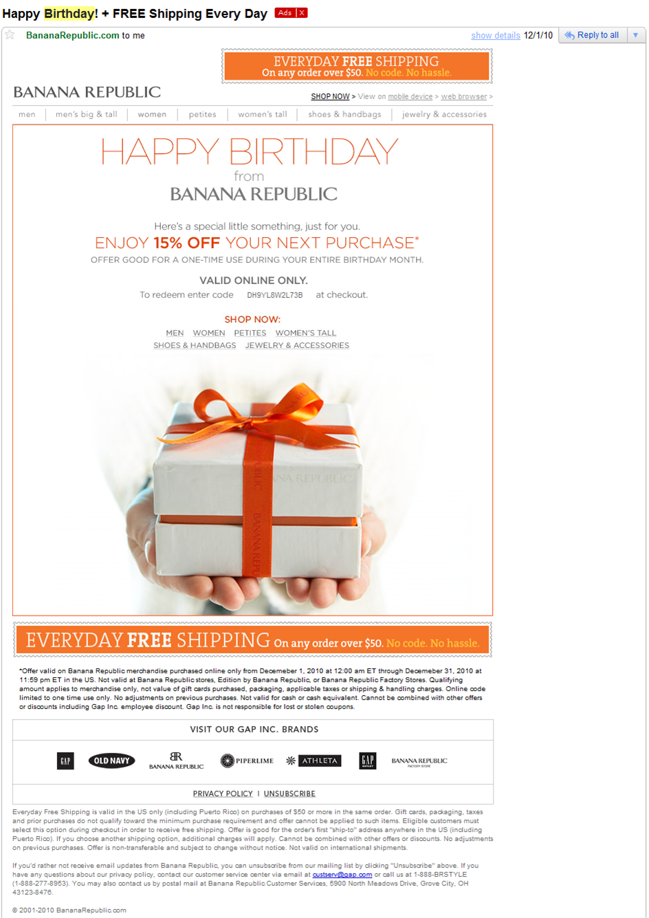 Birthday Email Marketing Campaigns